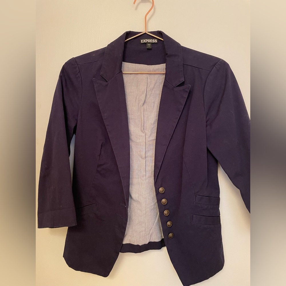 Express blazer size 2 - Navy Blue 💯 Cotton